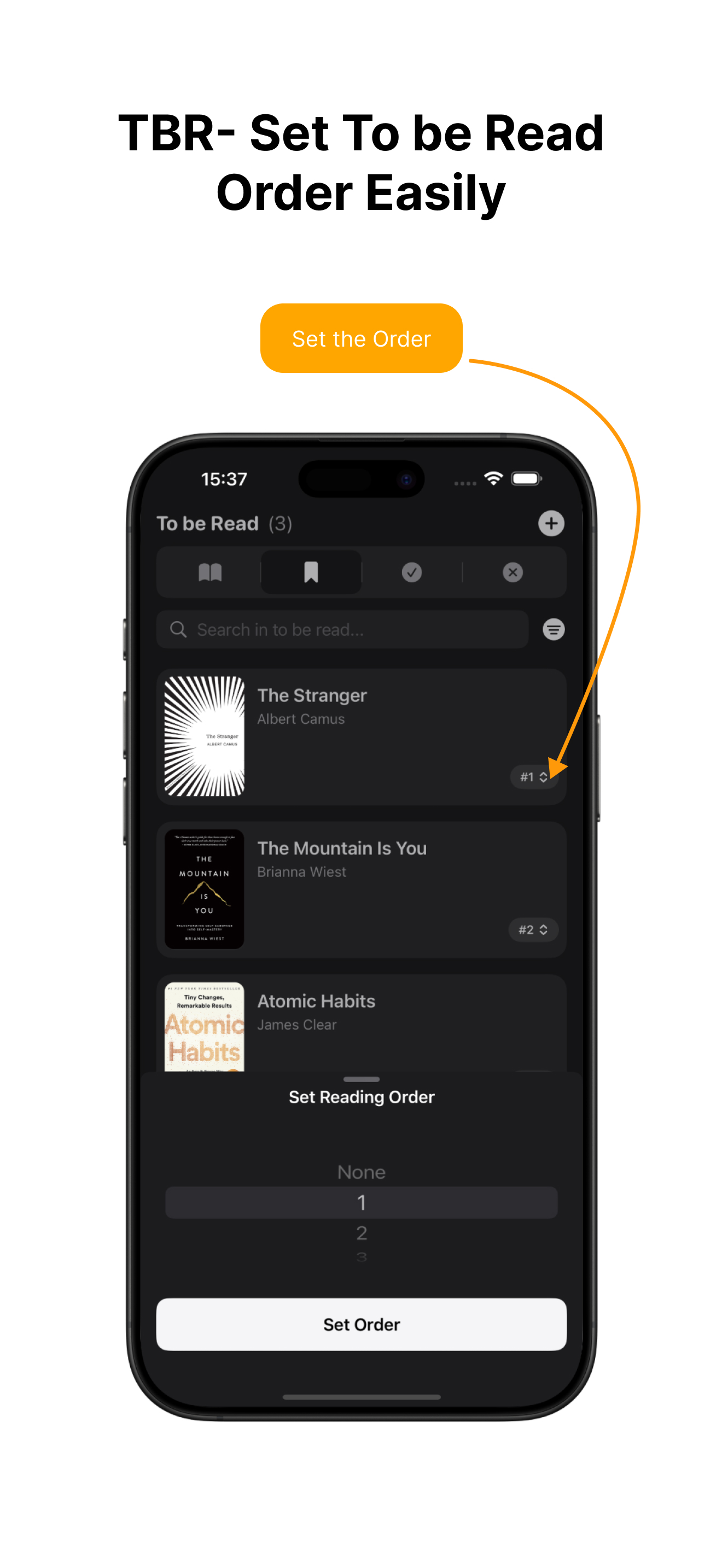 Book Tracker App reading tracker interface – Frame 22